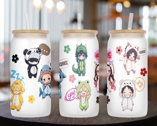 Chibi animal pjs | Glass can